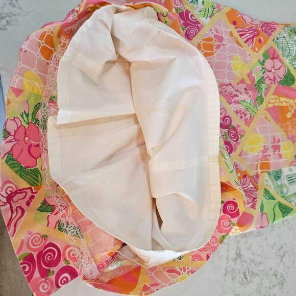 Lilly Pulitzer Diamond Sleeveless Printed Pink Patchwork Sundress Size 6 - Picture 9 of 14